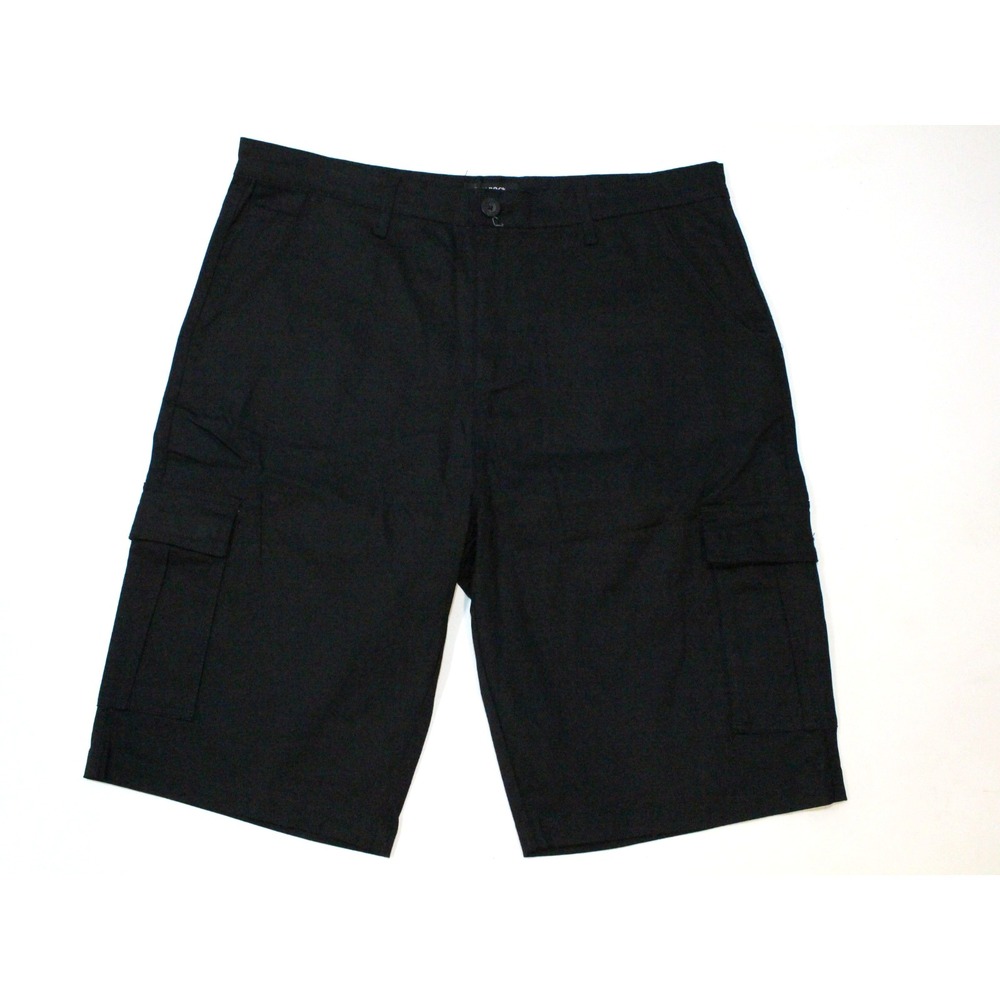 Blu Rock New York Uniform Cargo Shorts Size 40 Black‎ Stretch Cotton